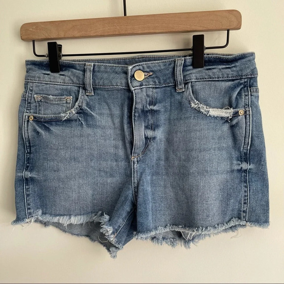 DL1961 Karlie mid-rise boyfriend jean shorts 27 - Picture 2 of 7